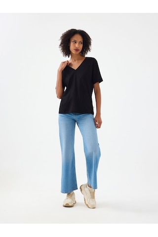 LOFT Regular Fit Kadın Tshirt K.kol Lf2038952 Q1.v1 Siyah