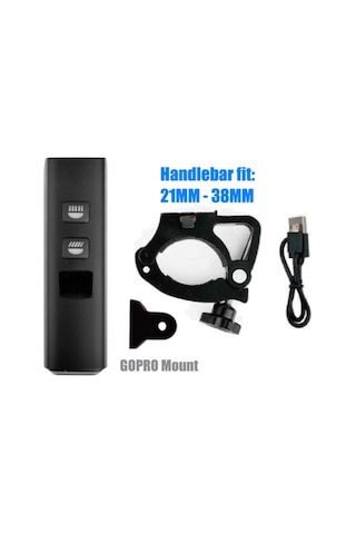 Brivigan Lw-f1400 Usb Şarjlı 1500 Lümen Işık Bisiklet Lamba Siyah