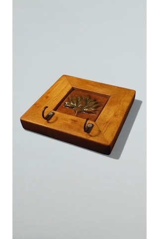 Anahtarlık Duvar Panosu Lotus Çiçeği Askılık Tablo 14,5 14,5 2,5 Cm Ahşap