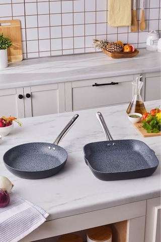Karaca  Biogranit Monet 2 Parça Tava Grill Set Siyah