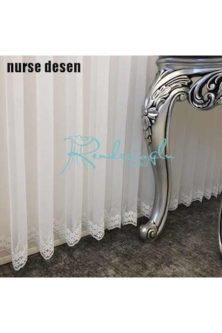 Tül Perde Arne Desen Grek Etek Işleme Brillant Tüm Ölçülerinde D Ekru