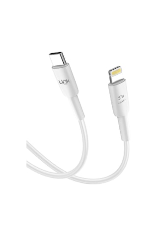 Linktech K603 Safe Type-C - Lightning 27W Hızlı Data ve Şarj Kablosu 3A 1mt