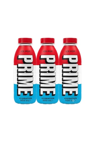 Prime Hydration Ice Pop 500 Ml Kiraz Misket Limonu Ve Ahududu Aromalı Sporcu İçeceği 3 Adet