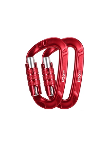 Lixada 2 Adet 12kn Karabina Klipsi D-halka Kilitleme Anahtar Güvenliği Kamp Tırmanma Yürüyüşü İçin