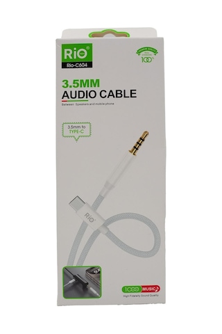 Rio Tech 3.5mm To Type-c Audio Kablo - Yüksek Ses Kalitesi
