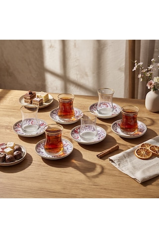 Sandro Moreno 1898 Mistik Gold 12 Parça 6 Kişilik Çay Seti 150 Ml Renkli