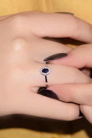 0.45 Ct. Safir Pırlanta Yüzük