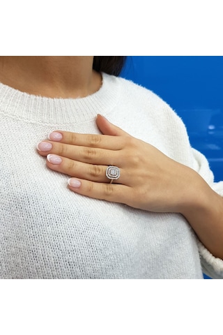 Lova 0,54 Karat Baget Pırlanta Yüzük - 1010363