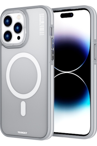 Youngkit Apple Uyumlu iPhone 14 Pro Max Kılıf Magsafe Şarj Özellikli Rock Sand Serisi Kapak