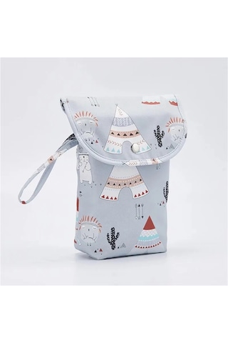 Jialan Bebek Bezi Çantası Su Geçirmez İslak Kuru Paketi Mumya Gri