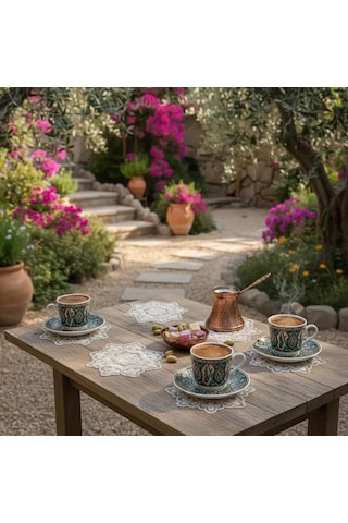 6'lı Dantel Kahve Sunumluğu 15x15 Cm Asorti Desenli Şık Bardak Altlığı Ckhmtgsvyzwzfww96ab Diğer