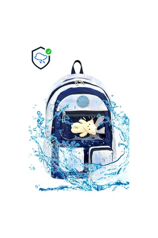 Miço Kids Ayıcık Ergonomik Sırt Destekli İlkokul Çanta Lacivert