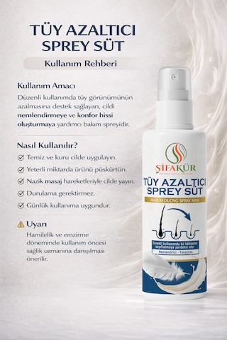 Şifakür Tüy Azaltıcı Sprey Süt 100 ML