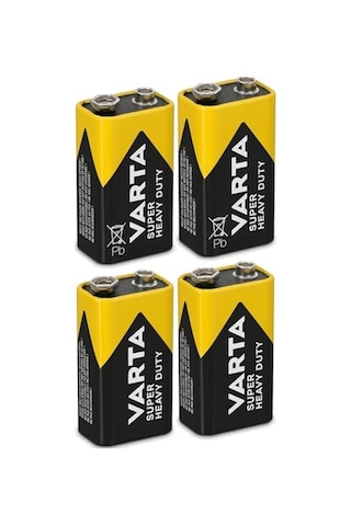 Varta Super Heavy Duty 9v Pil - 4'lü Ekonomik Paket