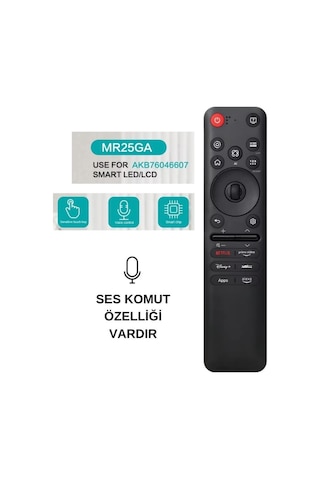 LG Uyumlu Mr25ga Akb76046607 Netflix-prime Video-disney+ Kumanda - Ses Komutlu