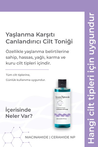 Tonik - Yaşlanma Karşıtı Canlandırıcı Cilt Toniği , Cilt Gözenek