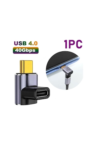 Usb 4.0 Metal Type C Adaptörü Otg 40gbps Hızlı Veri Transferi
