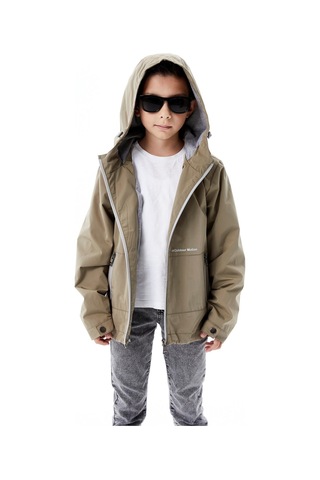 Benitto Kids Erkek Çocuk Kapüşonlu Mevsimlik Yağmurluk 51366 Kahve