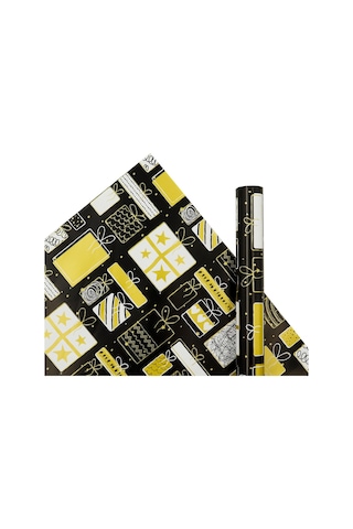 70x100 Cm Premium Hediye Paketleme Kağıdı 2'li Set / Kolay Sarılabilir, Canlı Baskı, Özel Kutu İle Rulo Gönderim Çok Renkli