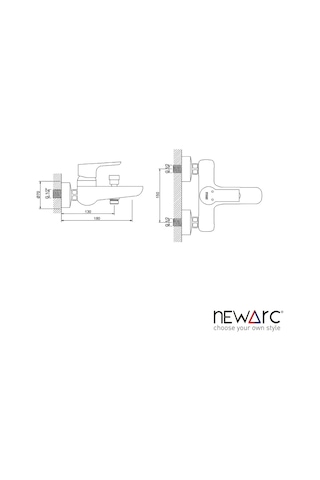 Newarc Loft Banyo Bataryası Beyaz 921511W Beyaz