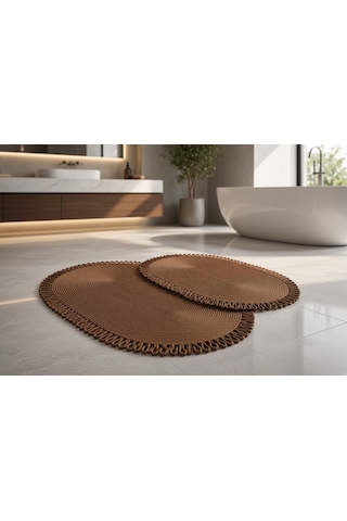 Nakkaş Home 2'li Jüt Sahra Klozet Takımı 2li Oval