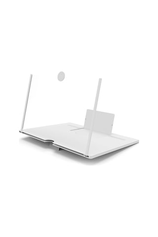 Xindoker Beyaz 10/12 İnç Çekmeli Ekran Büyütecisi - Hd Kalite, Göz Koruma, Radyasyon Engelleme, Açısı Ayarlanabilir Masaüstü Tutucu