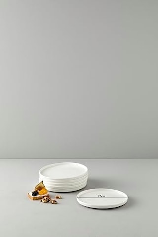 Original Pera 20 Cm 6 Lı Pasta Tabağı Premium Porselen Toksinsiz & Doğal Açık