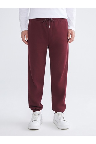 Lcwaıkıkı Classic Bordo Rahat Kalıp Erkek Kalın Jogger Eşofman Altı
