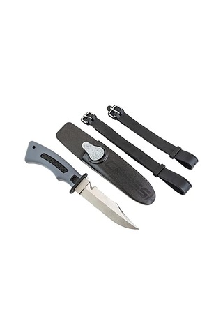 Cressi Norge Bıçak Kılıf Ve Bağlantı Aparatları İle Tam Takım Halinde Bıçak Siyah 228 Mm