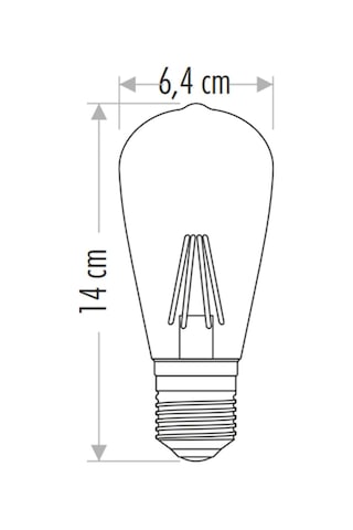 Cata Ct-4353 Edison Led Ampul 8w E27 Duy Günışığı 3200k Rustik Filament