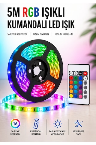 5m Rgb Işıklı Her Ortama Uygun Led Işık 11