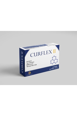 Curflex II - Tip 2 Kolajen ve Zerdeçal İçeren Gıda Takviyesi 30 Kapsül