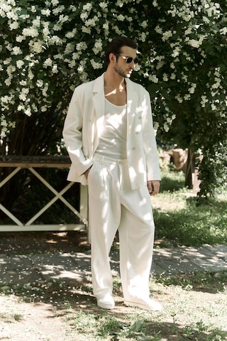 Ayyubay Pileli Ekru Erkek Pantolon Ekru