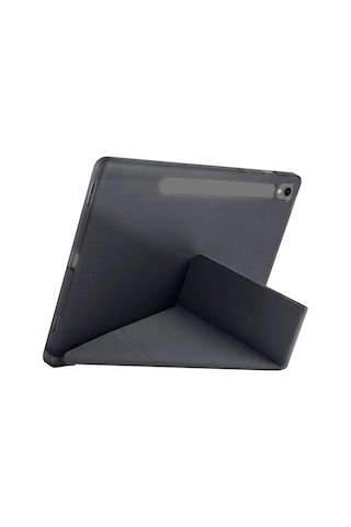 Uray Store Samsung Galaxy Uyumlu Tab S10 Fe Plus 13.1 Kalemlikli Mars Tablet Kılıfı - Siyah Arka Kapak