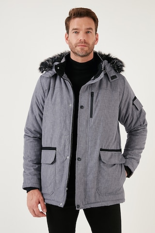 Buratti Peluş Astarlı Suya Ve Rüzgara Dayanıklı Soğuk Geçirmez Slim Fit Erkek Mont 5711051 Açık Gri