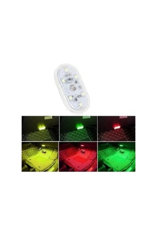 Mıknatıslı 7 Renk Değiştirebilen Mini 6 Led Lamba, Usb Şarj Edilebilir .