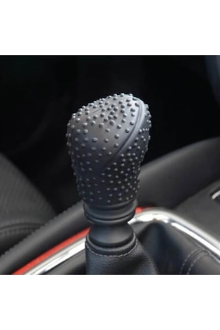 Siyah Masajlı Vites Topuzu Kılıfı Silikon