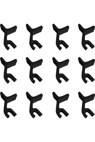 12 Adet Fırın Tepsisi İstifleyicileri Tepsi İstifleyicileri Fırın Tepsisi Tepsi İstifleyicileri Siyah