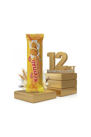 Afia Muz Kremalı Sandviç Bisküvi 12x60 Gr Afia Muz Kremalı Sandviç Bisküvi 12x60 Gr