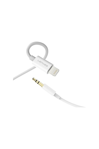 Lenyes Ax106 Lightning To 3.5mm Aux Audio Kablo 1m Beyaz Beyaz