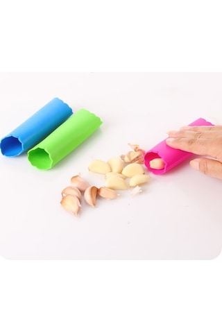 Dancemonkey 5 Adet Tüp Şekilli Güçlü Yeniden Kullanılabilir Sarımsak Soyucu Çok Renkli
