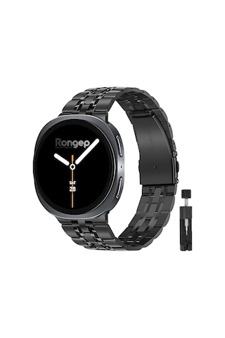 Samsung İle Uyumlu Prestige Model Çelik Kordon Galaxy Watch 8 44mm/40mm/classic 46mm İçin Katlanır Toka Mekanizmalı