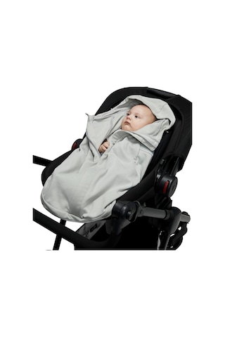 Ubeybi 4 Mevsim Bebek Arabası Ve Ana Kucağı %100 Pamuklu Tulum Footmuff 0-12 Ay - Gri