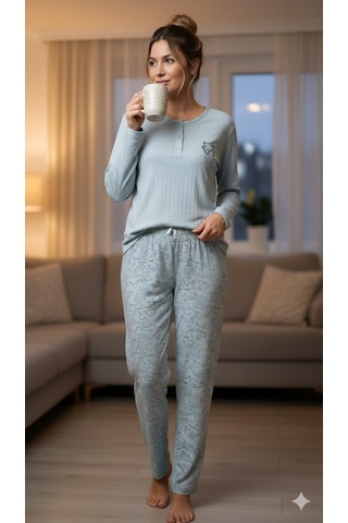 Glisa Kadın Pijama Takımı Su Yeşili