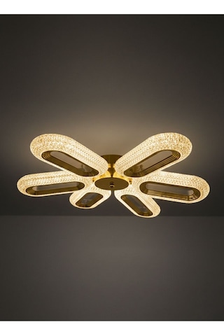 Eclipse Model 6"lı Gold 3 Renk Modu Ledli Modern Tavana Sıfır Salon Mutfak Yatak Odası Led Avize Altın
