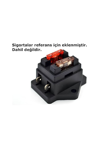 Standart Bıçak Sigorta Yuvası Kutusu 2 Sigortalık