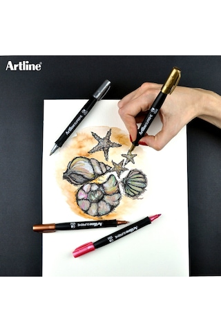 Artline Supreme Metalik Permanent Marker 1 Mm Bronz