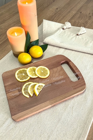 Doğal Ahşap Kesme Tahtası Ve Sunumluk 30x20 Cm Kayın Ağacı - Kl-kes763 Ahşap
