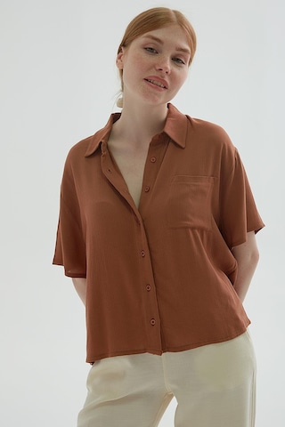 Fashion Friends Bayan Gömlek 25y0515k1 Kahve Kahve