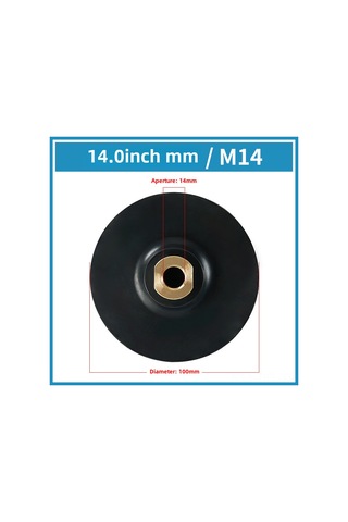 Dofolink Esnek Lastik Uçlu M14 Delikli 4 İnç 10 Cm Taş İşleme Aşınma Yastığı - Evrensel Yapışkan, Özel Tasarım Desteği, Otomatik Tutucu Disk